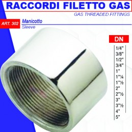 MANICOTTO FILETTATO GAS 1"1/2