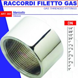 MANICOTTO FILETTATO GAS 3/4"