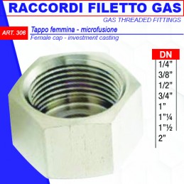 TAPPO FEM. FILETTATO GAS 1/4"