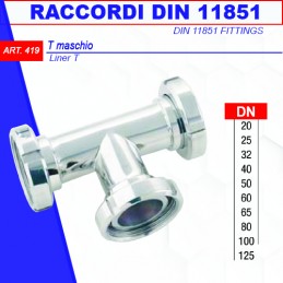 TEE DIN MASCHIO DN 40