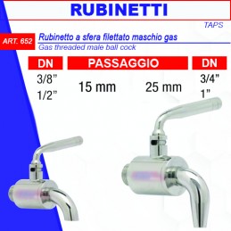 RUBINETTO A SFERA FIL.M.GAS 1"